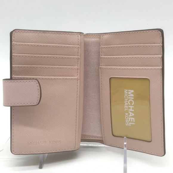 Michael Kors Medium Bifold Zip Chain Wallet Powder Blush (NWT) - Picture 6 of 8